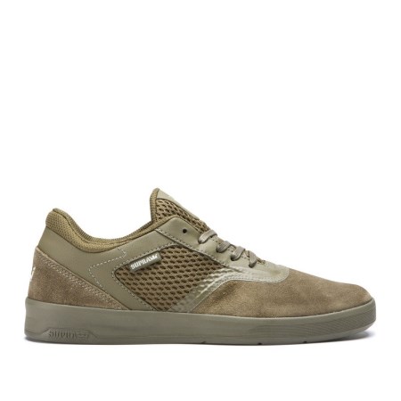 Supra Saint Mens Low Tops Shoes Olive UK 37AQY